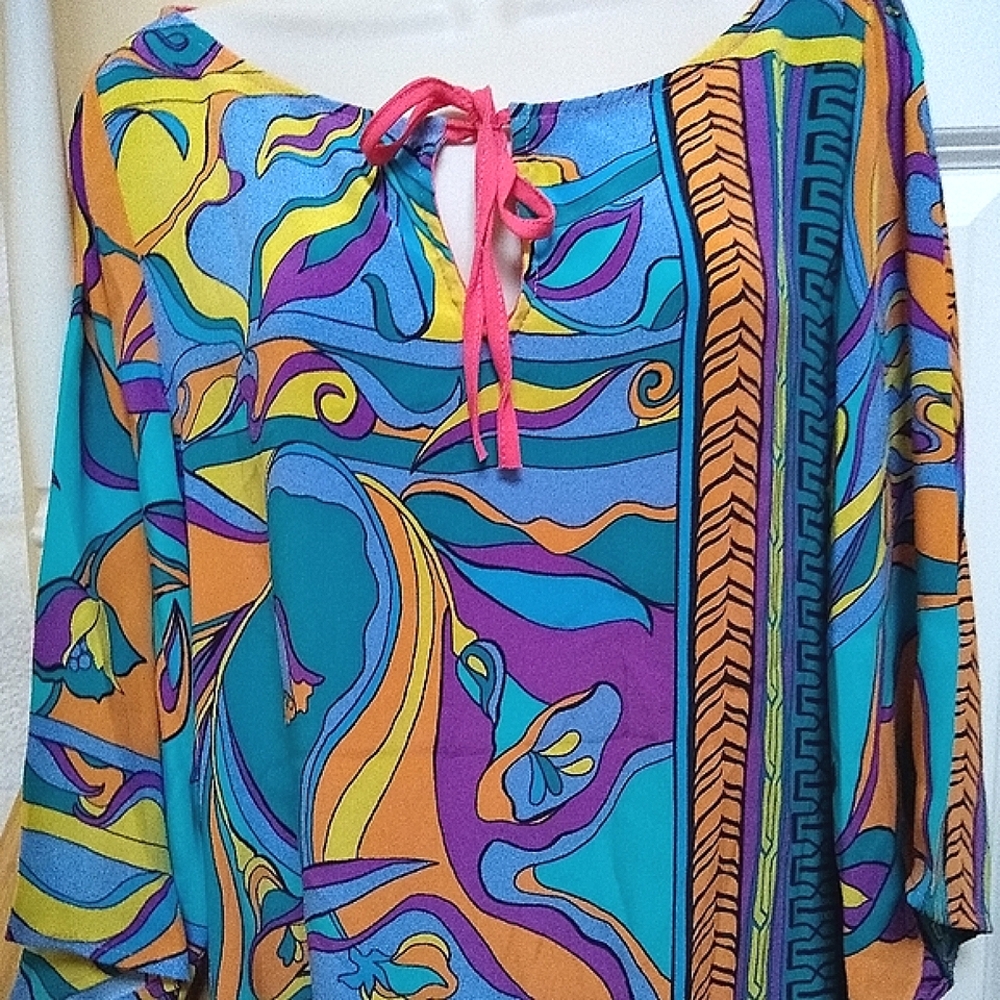 Designer Hale Bob 💯SILK Mini Dress, M - Picture 1 of 8